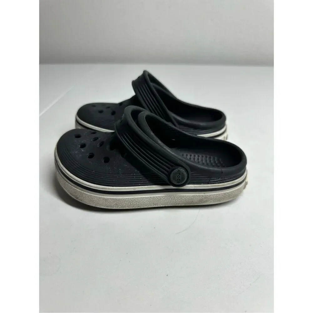 Crocs Crocband Clog Black US Kids/Toddler Size C 9 Rubber Back Strap